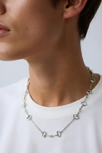 The Snaffle Equestrian Bit Long Chain Necklace