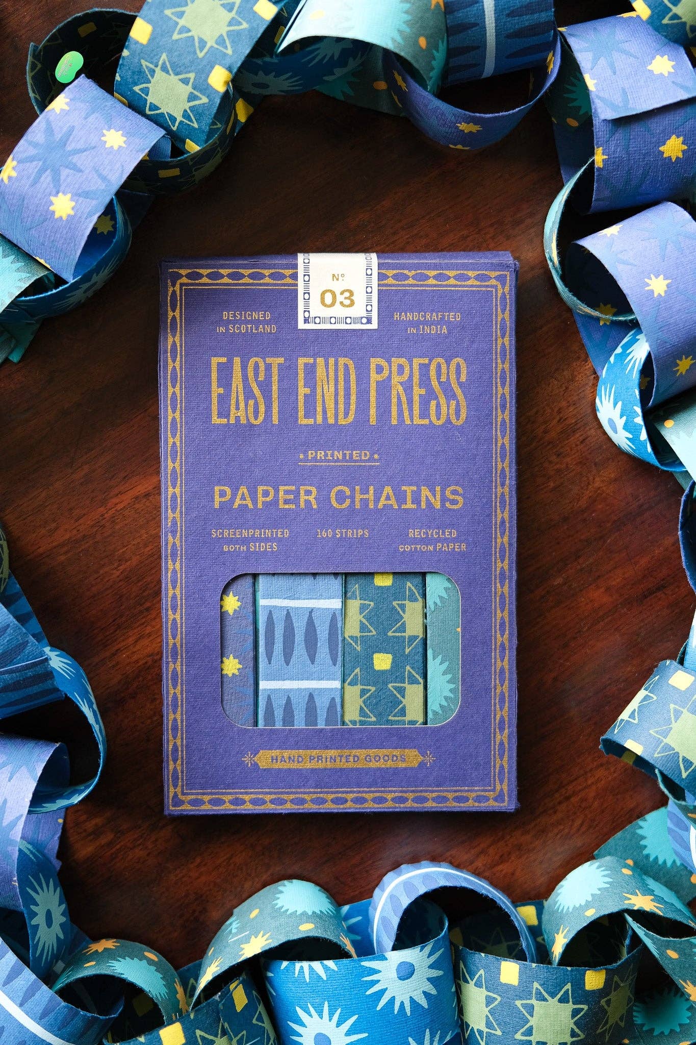 BLUE & YELLOW PAPER CHAIN KIT