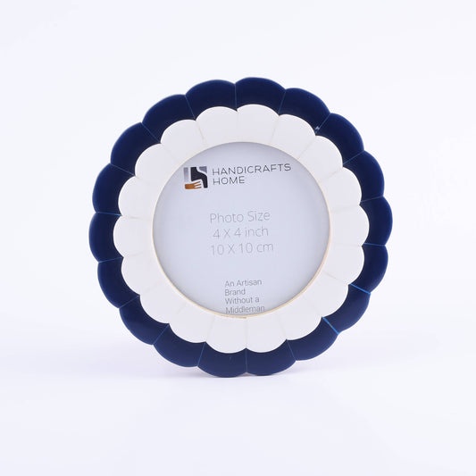 Scalloped Resin Inlay Picture Frame