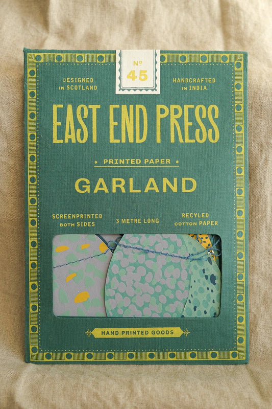 BLUE SPECKLED EGGS SEWN GARLAND