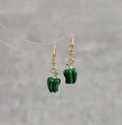 Lightweight Green Pepper Earrings
