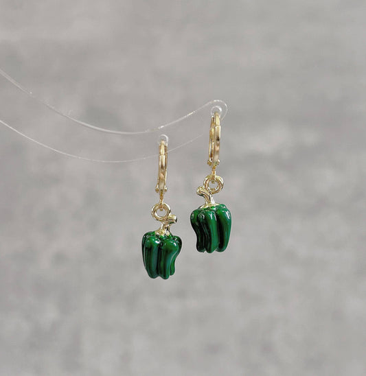 Lightweight Green Pepper Earrings