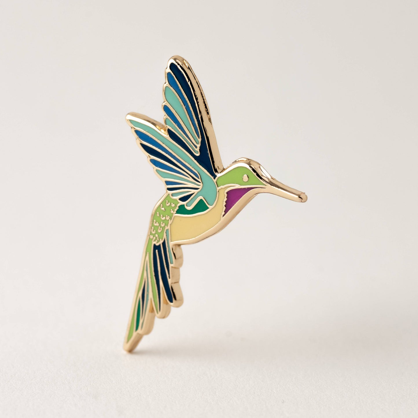 Hummingbird Hard Enamel Lapel Pin Gold