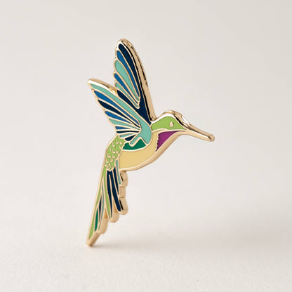 Hummingbird Hard Enamel Lapel Pin Gold