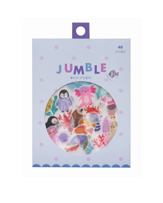 Ocean Wonders Jumble Washi Sticker Set, 40 Stickers