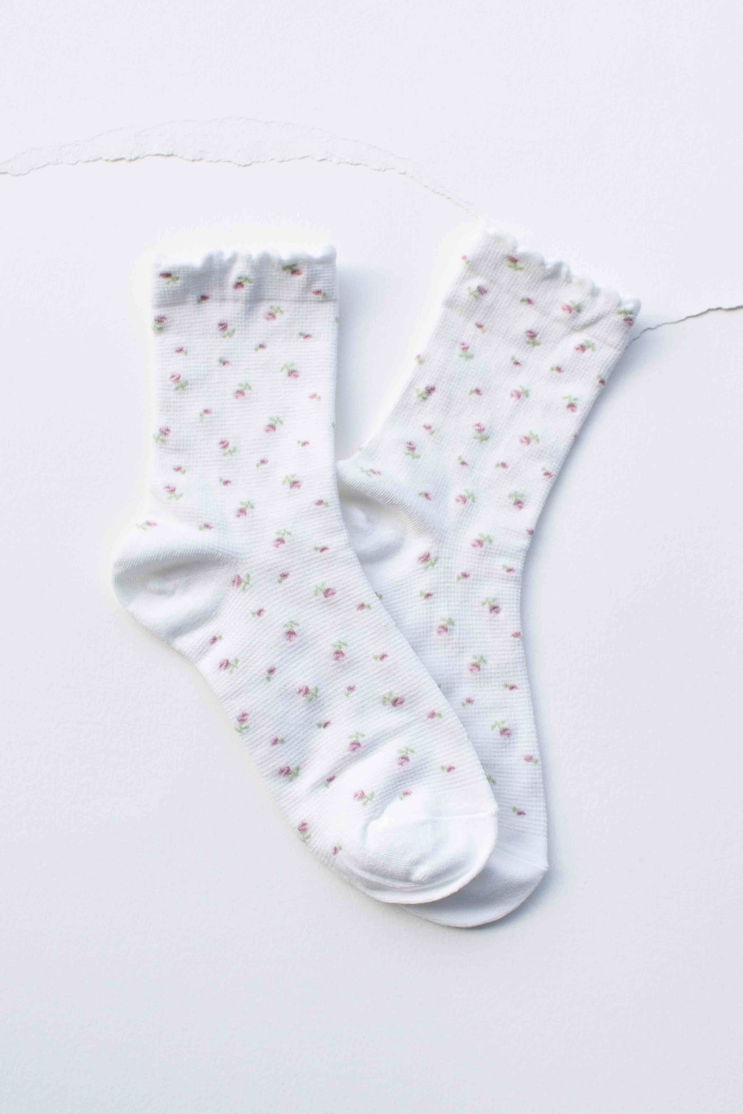 Mini Floral Cotton Crew Socks