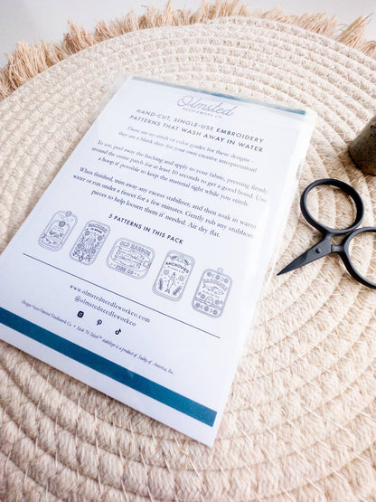 Tinned Fish Stick and Stitch Embroidery Patterns