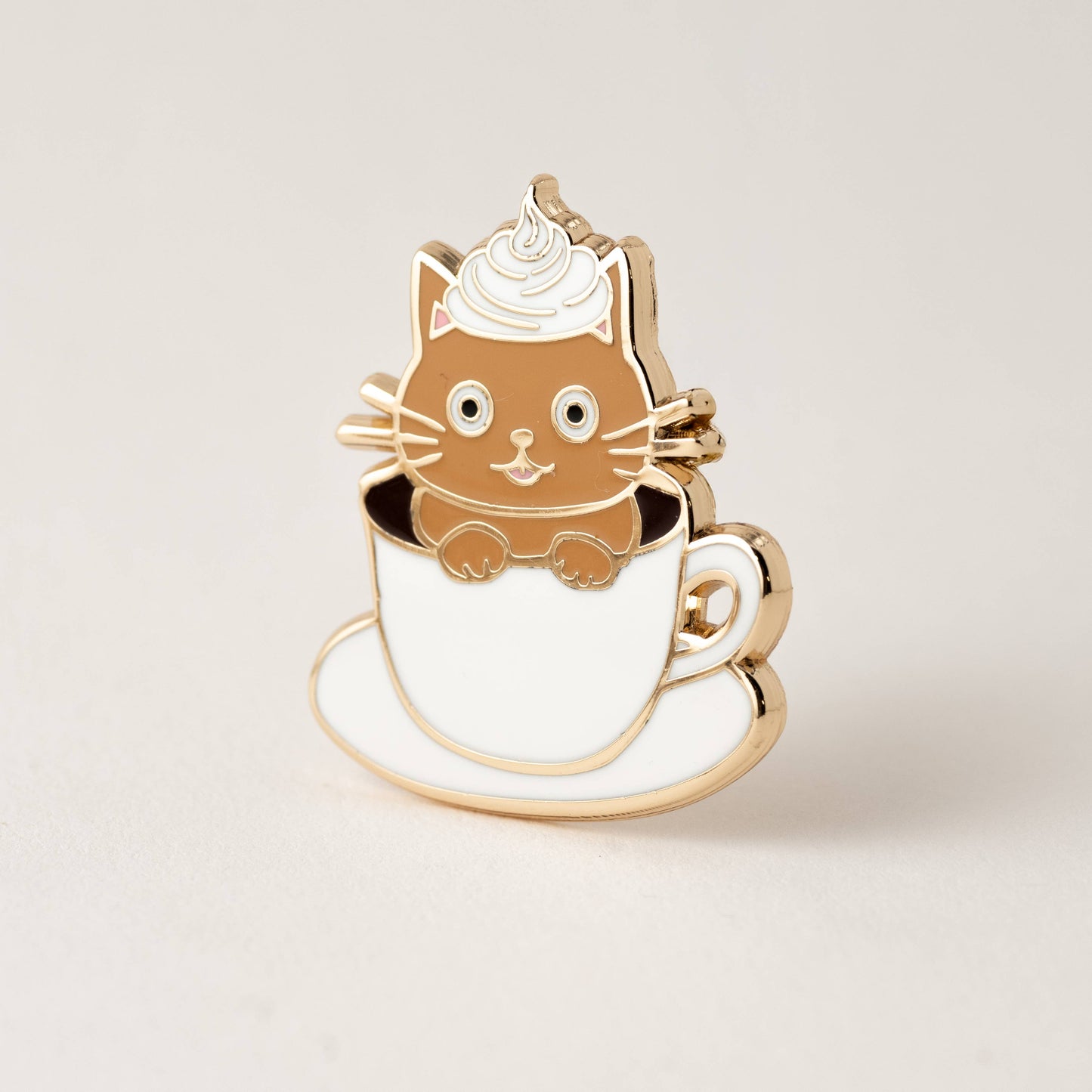 I Love You A Latte Cat Coffee Enamel Pin