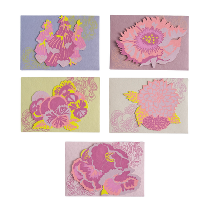 Floral Screen Printed Notecard Set