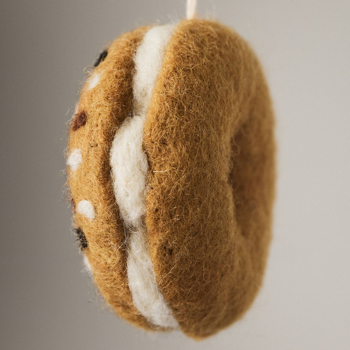 Felted Wool Everything Bagel Ornament