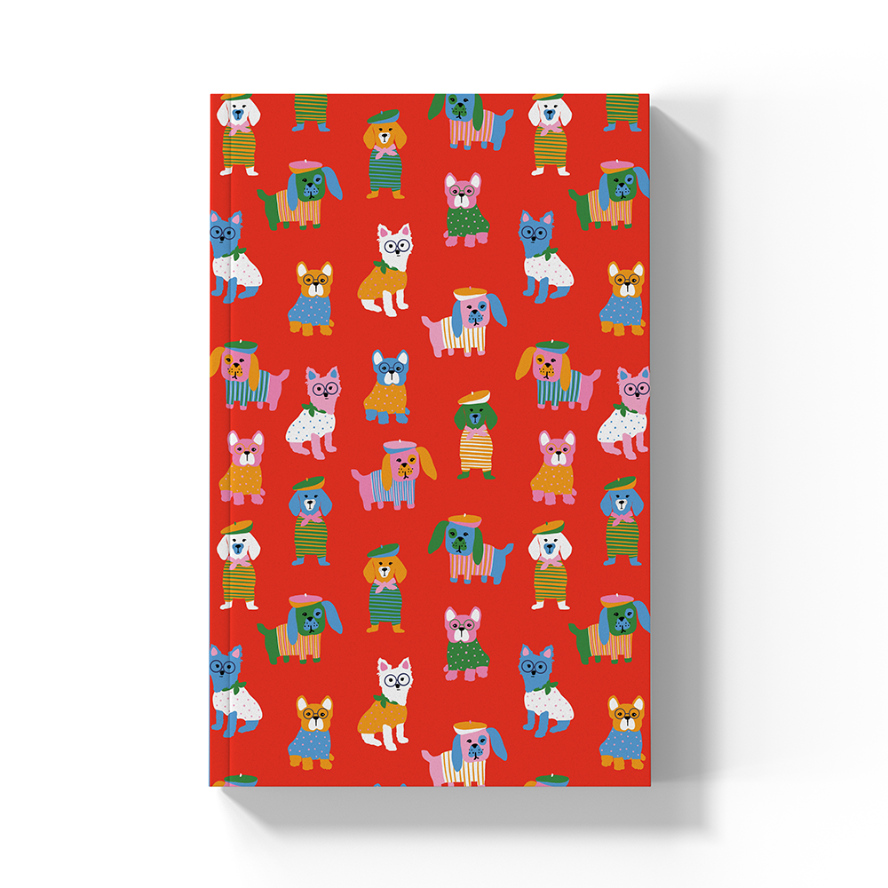 Paris Pups Layflat Notebook