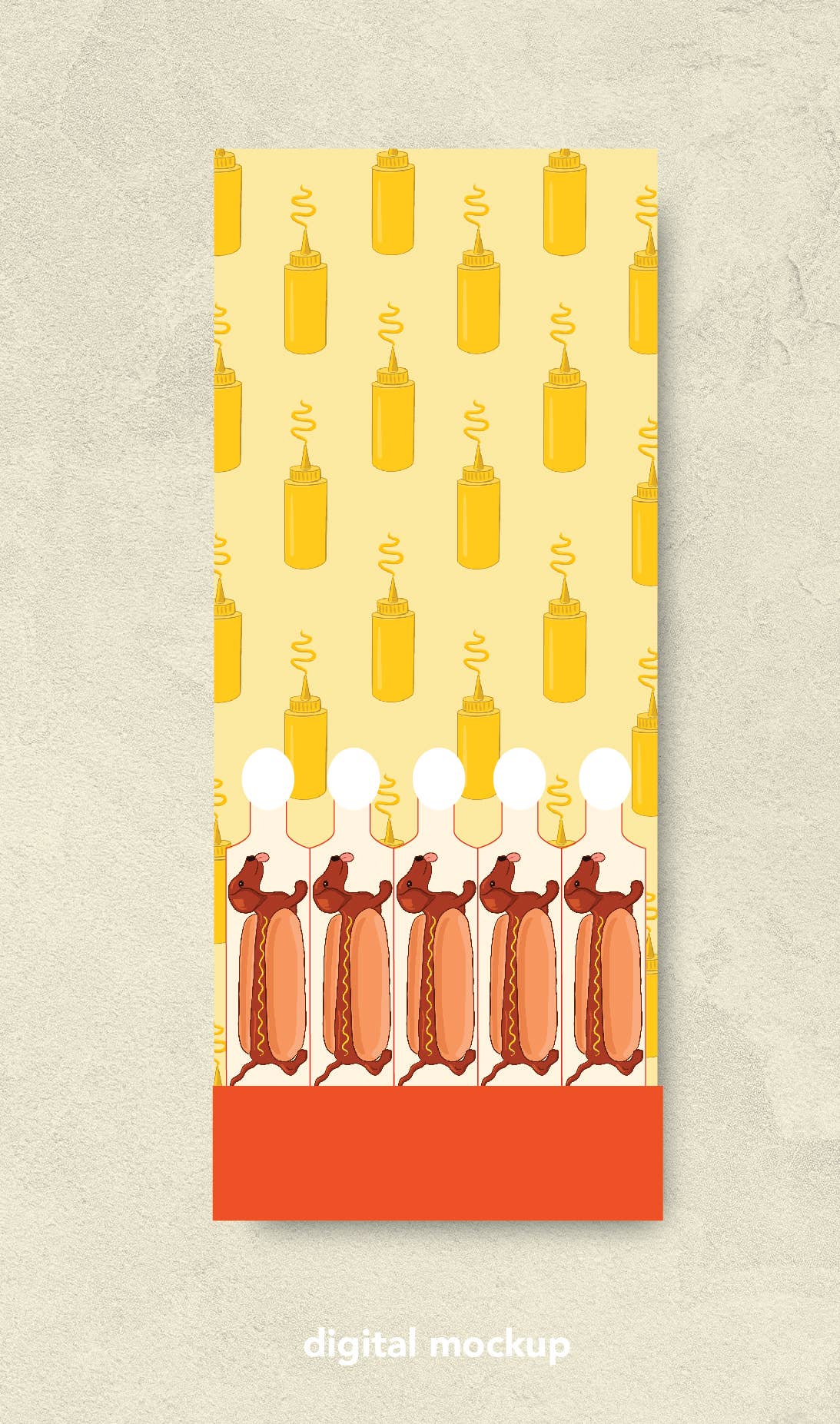 Hot Dog Printed 10 Stem Matchbook