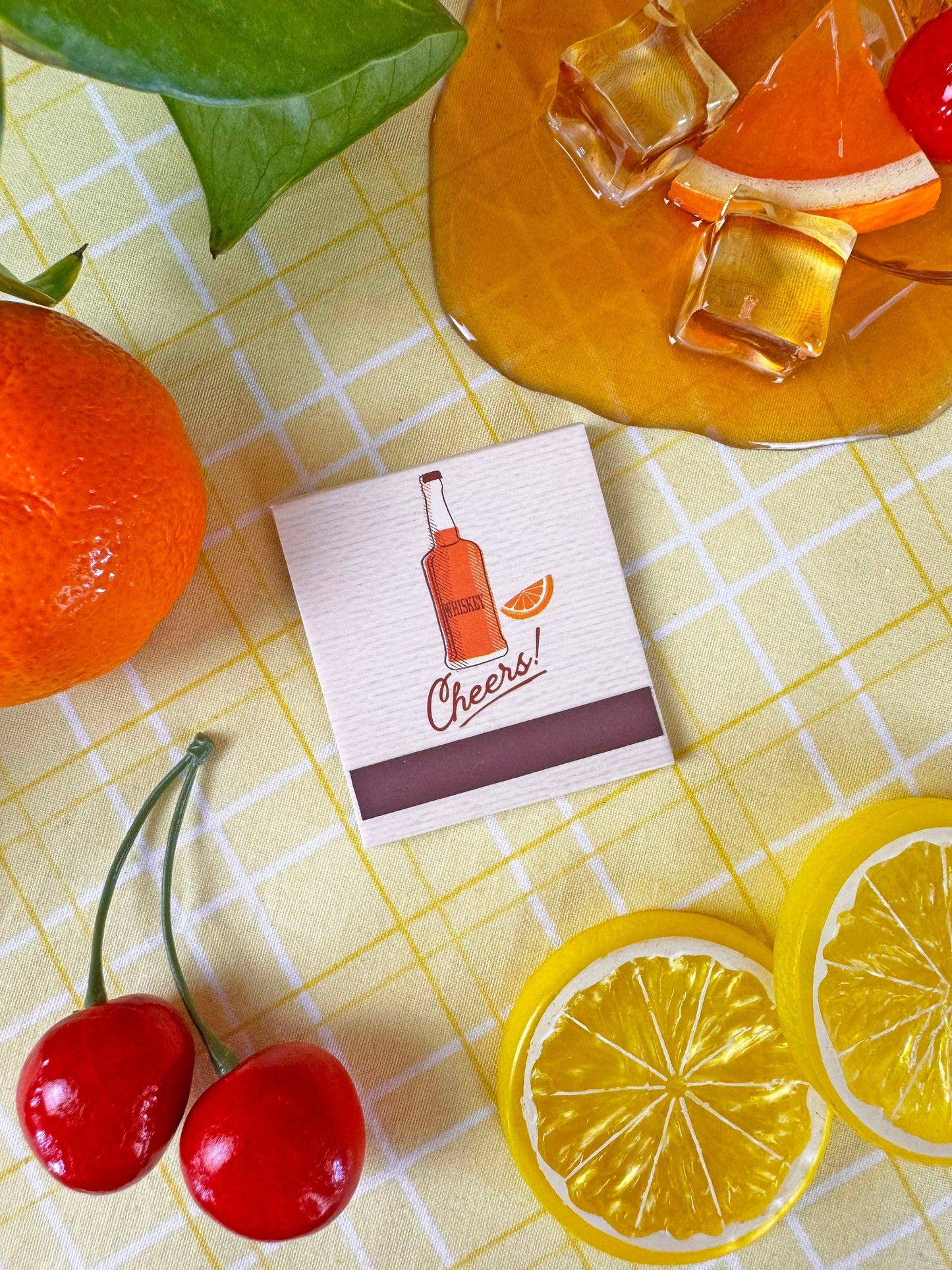 Old Fashioned Recipe Matchbook with Custom Colored Tips