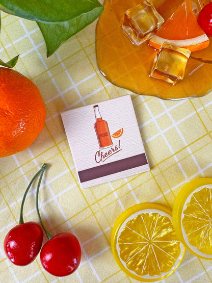 Old Fashioned Recipe Matchbook with Custom Colored Tips