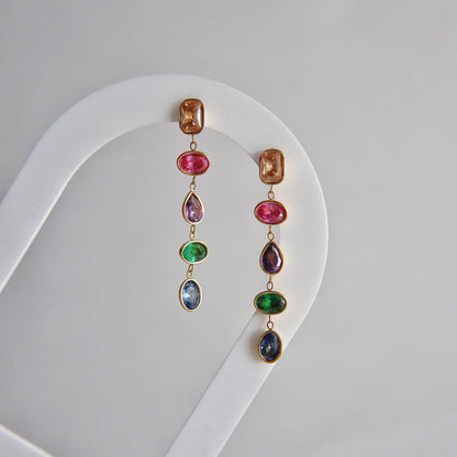 Leilani Multicolor Zircon Dangle Earrings
