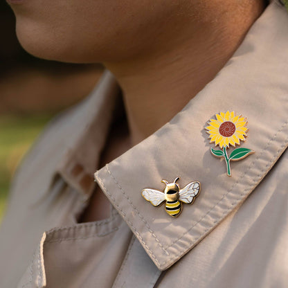 Queen Honey Bee Hard Enamel Lapel Pin