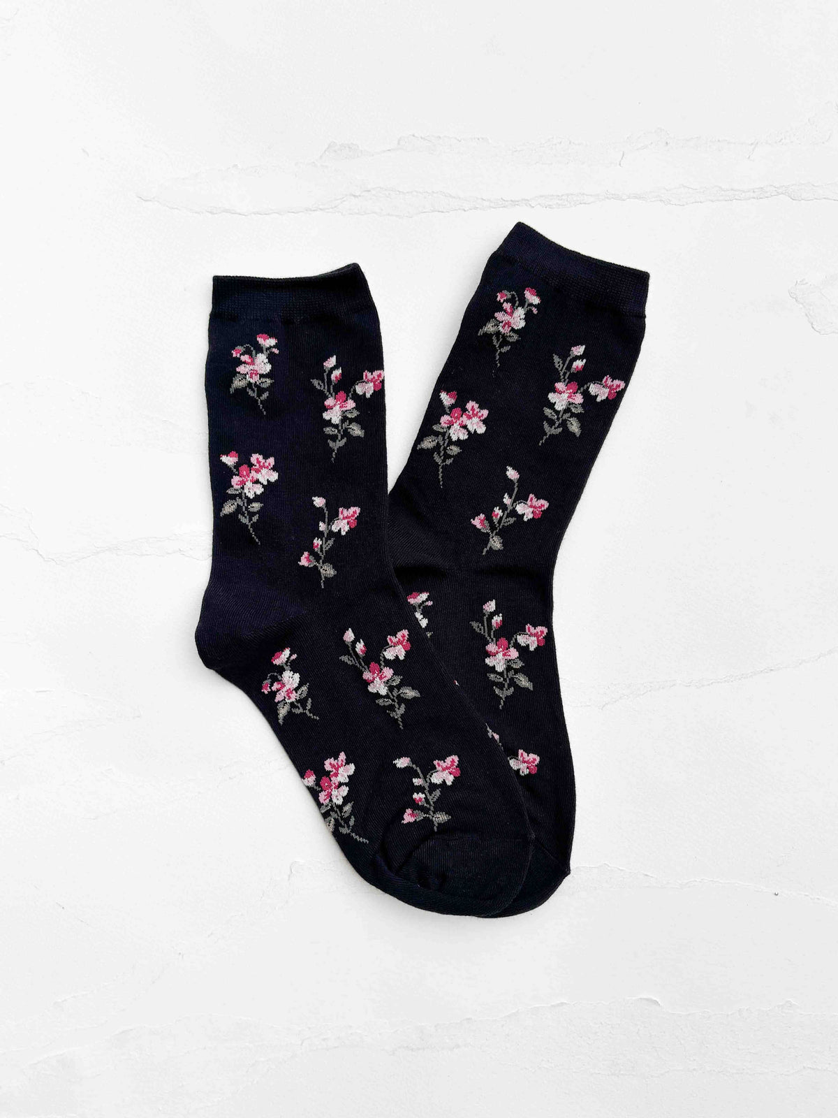 Vintage Style Floral Crew Socks