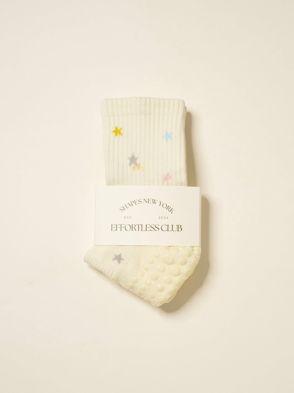 Star Print Organic Cotton Grip Socks