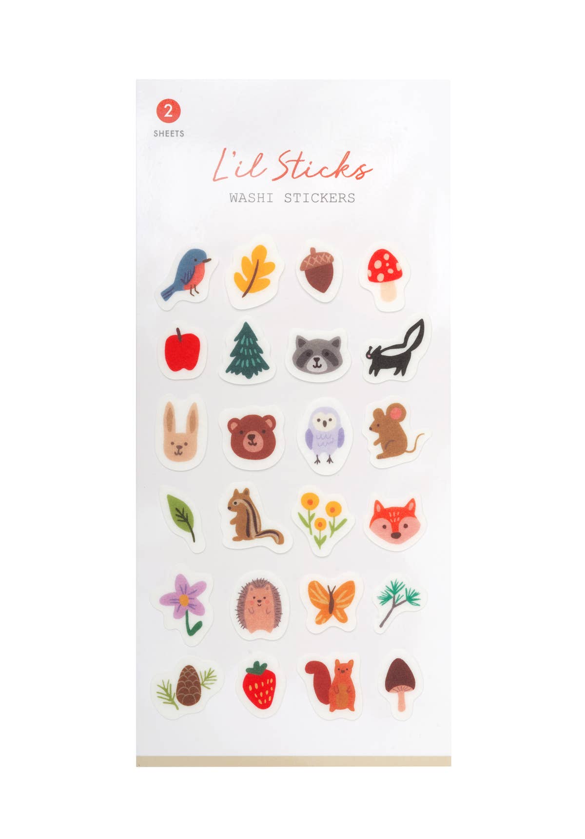 Forest Fun Washi Stickers, 2 Sheets