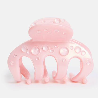 Small Pink Octopus Acetate Hair Claw Clip