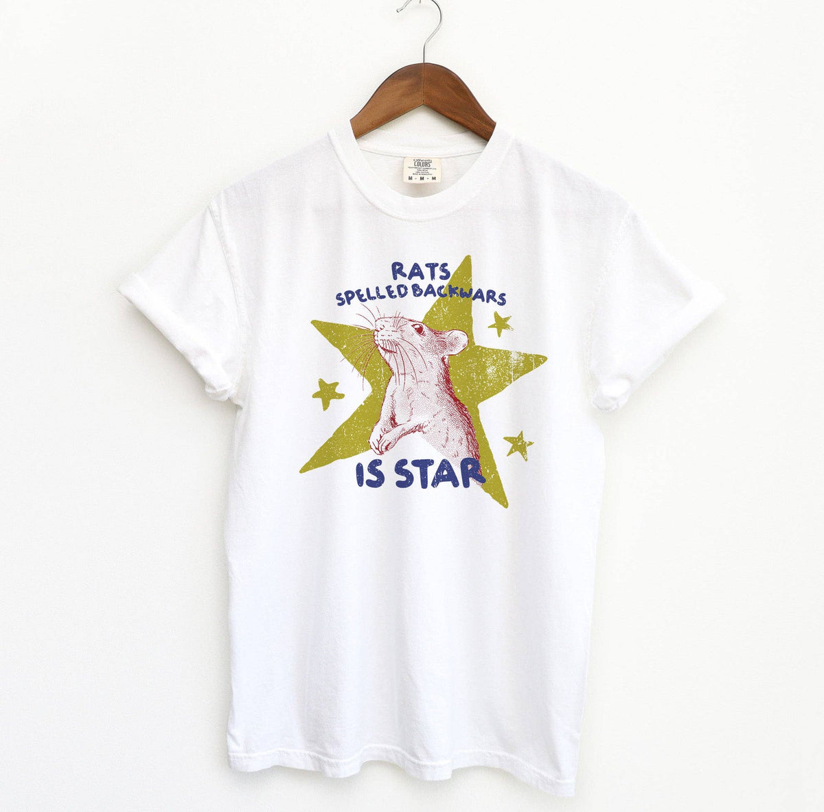 Rats Spelled Backwards Star Graphic T-Shirt