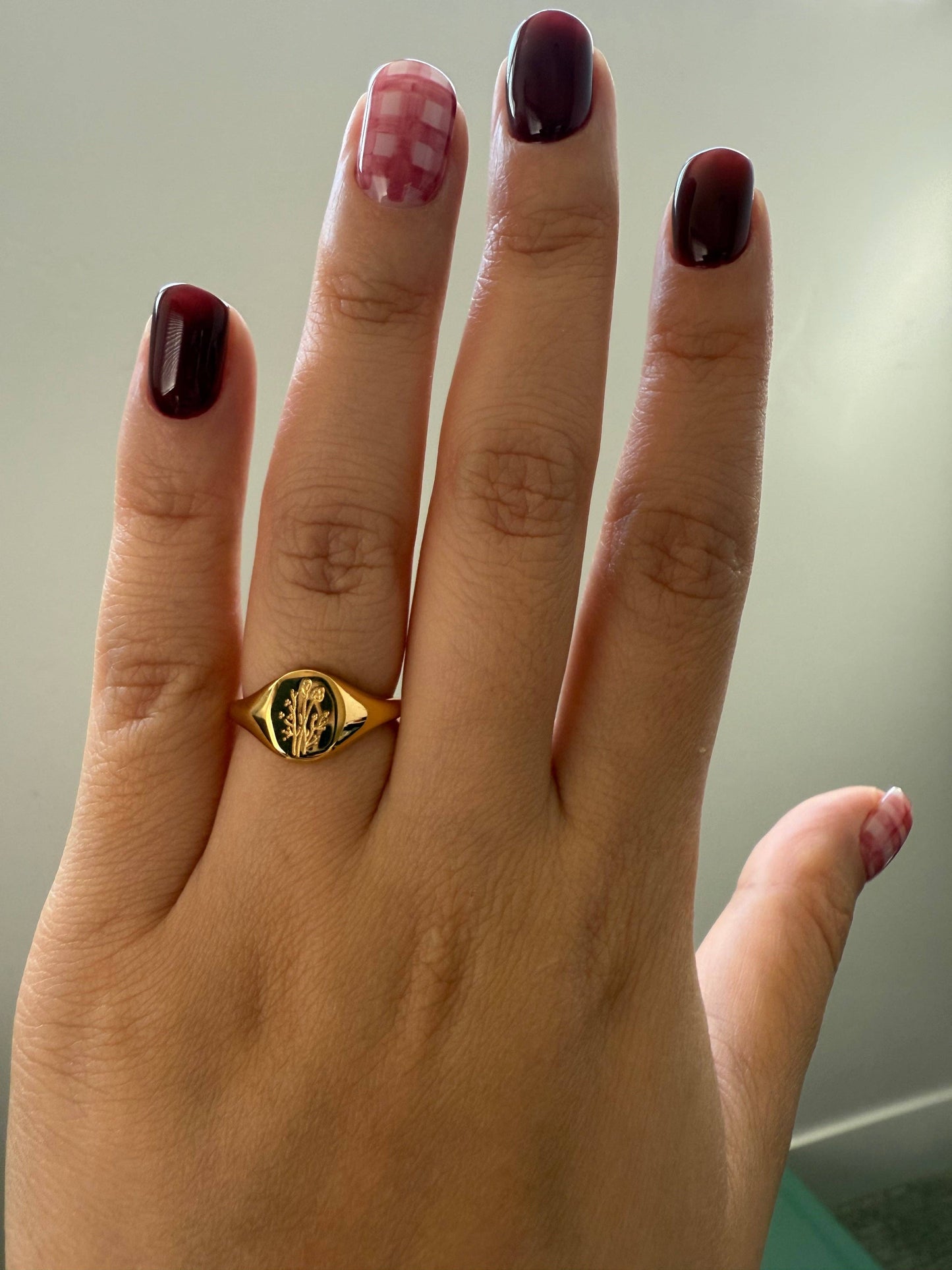 18k Gold Plated Waterproof Stainless Steel Ring