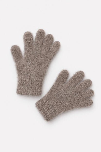 The Alpaca Gloves - Greige Melange