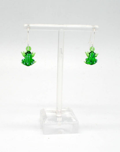 Frog Earrings - Green