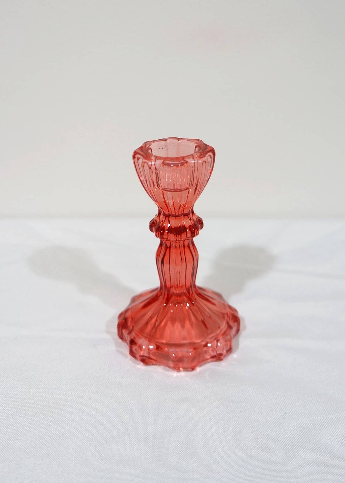 Glass Candlestick Holder, Taper Candle Stand