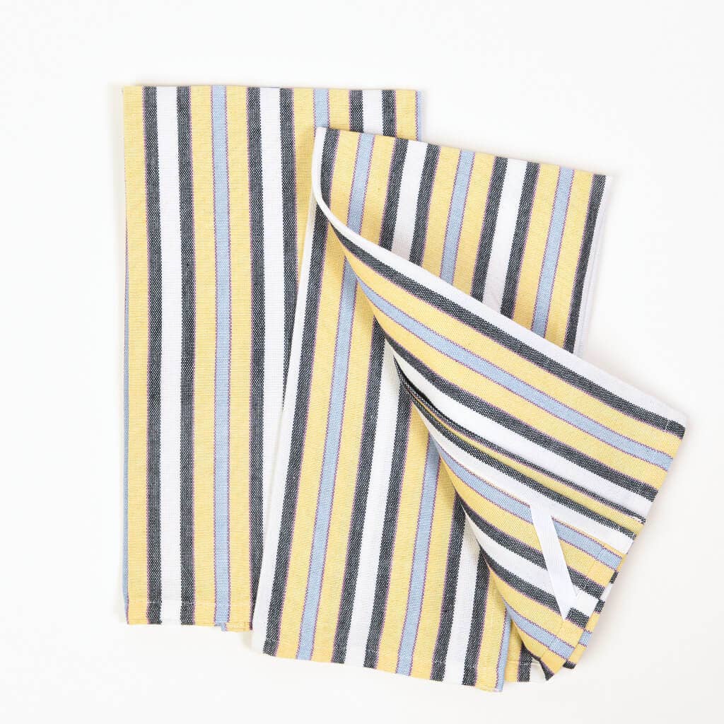 Hand Woven Guatemalan Kitchen Striped Towel Sets