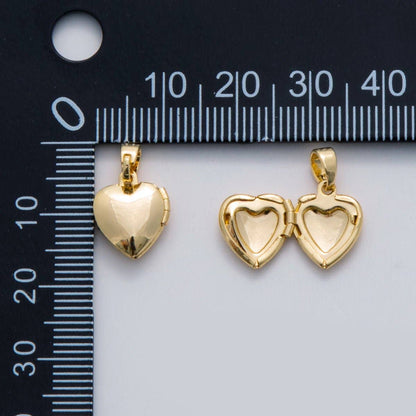 Minimalist Heart Locket Pendant Necklace