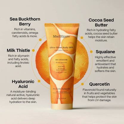 Mad Hippie Ultra Sheer Mineral Body Sunscreen SPF 40