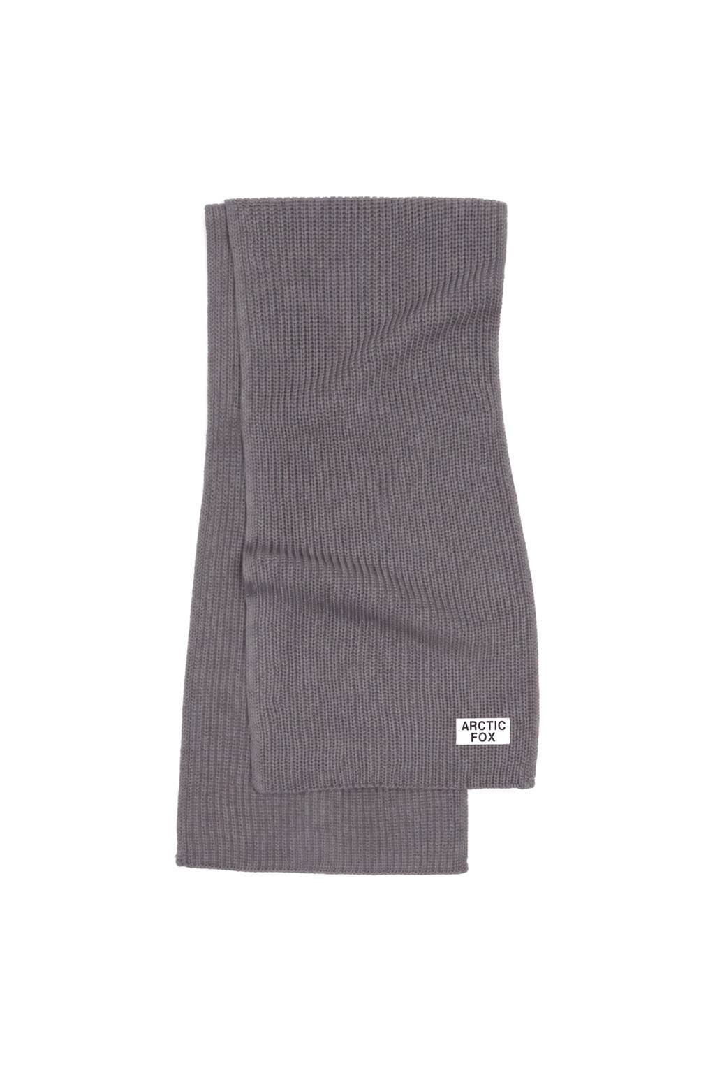 Dark Grey Chunky Ribbed Recycled Bottle Scarf