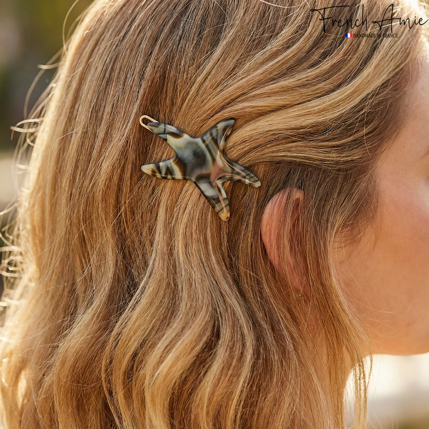 French Amie Starfish Acetate Hair Clip