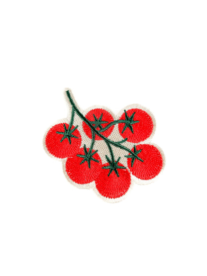 Tomato Vine Embroidered Iron-On Patch