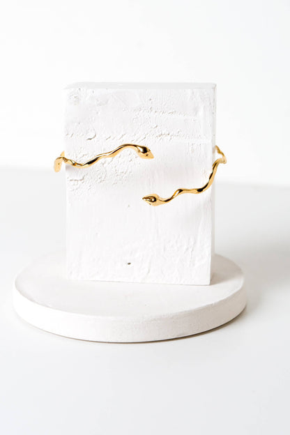Gold Plated Snake Cuff