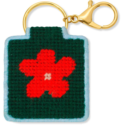 Flower Needlepoint Keychain Kit