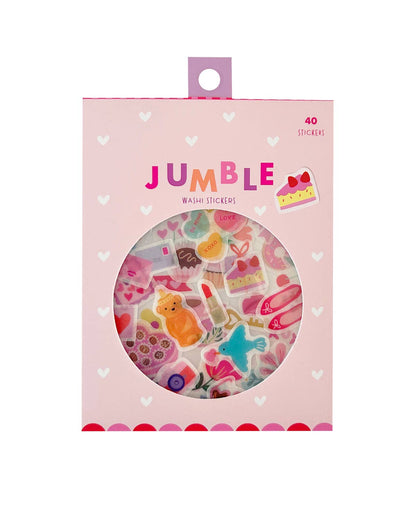 Love Jumble Washi Sticker Set, 40 Stickers
