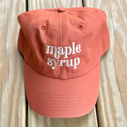Maple Syrup Embroidered Dad Hat