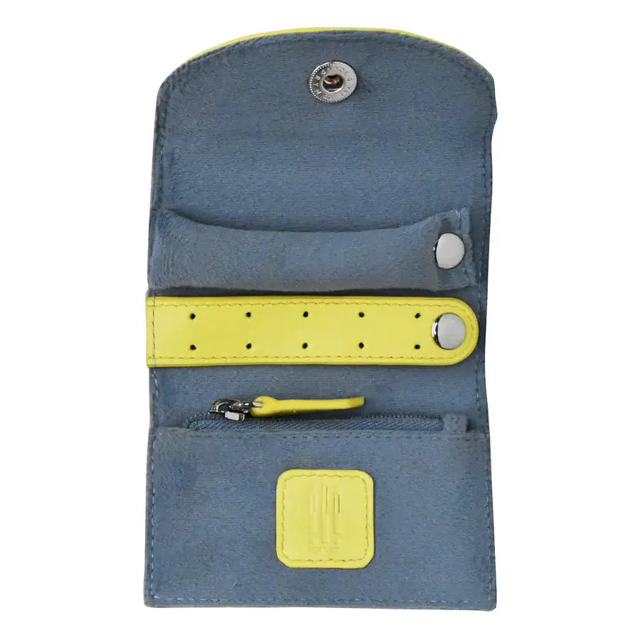 Mini Leather Jewelry Roll Organizer for Travel