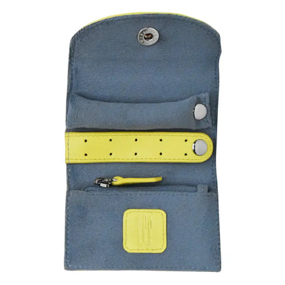 Mini Leather Jewelry Roll Organizer for Travel