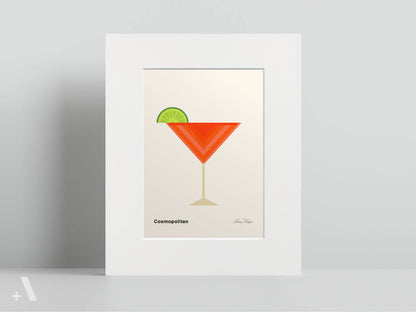 American Cocktails Illustrated Art Print