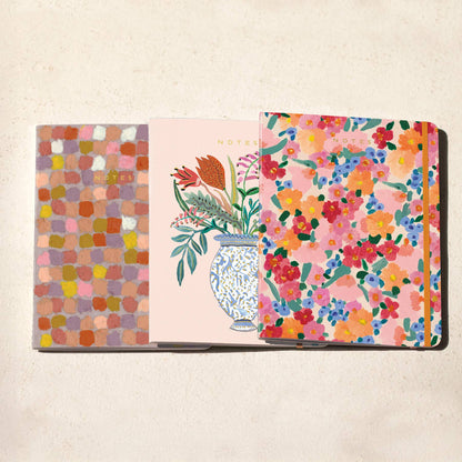 Market Flowers Foil-Stamped Lined Notebook