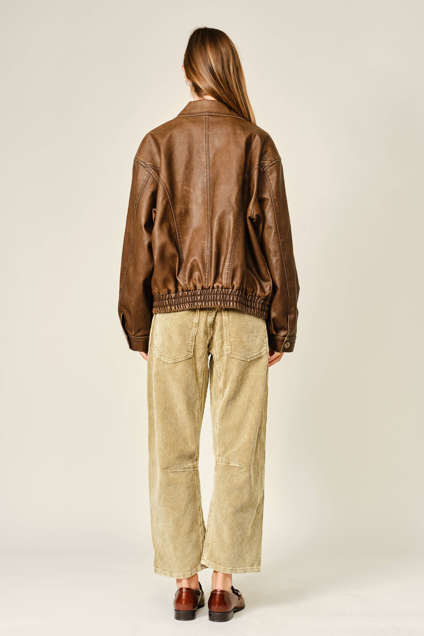 Corduroy Barrel Leg Pants