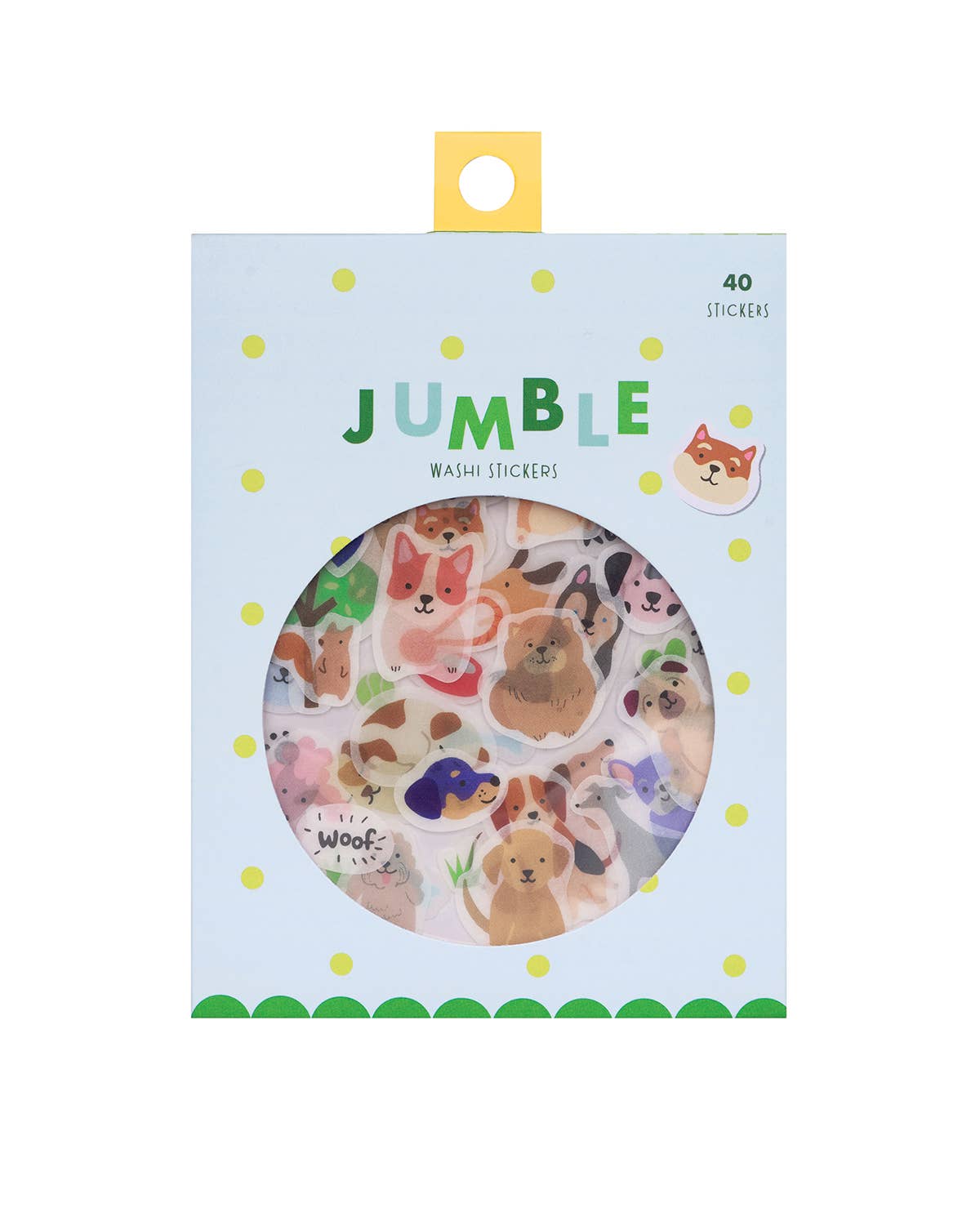 Dogs Jumble Washi Sticker Set, 40 Stickers