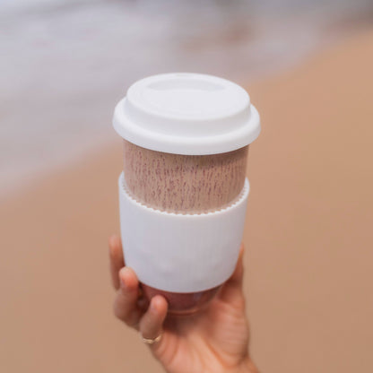 Jupiter Red Ceramic Travel Mug with Lid, 16 oz