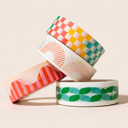 Colorblock Checker Washi Tape Multicolor Decorative Tape