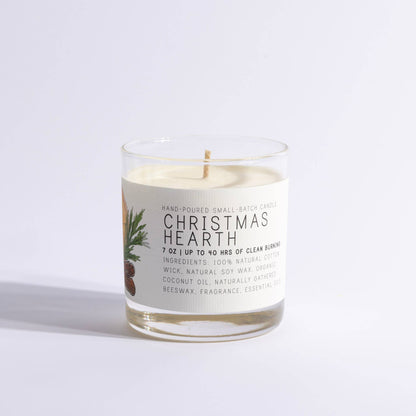 Christmas Hearth - Medium Glass - Just Bee Candle