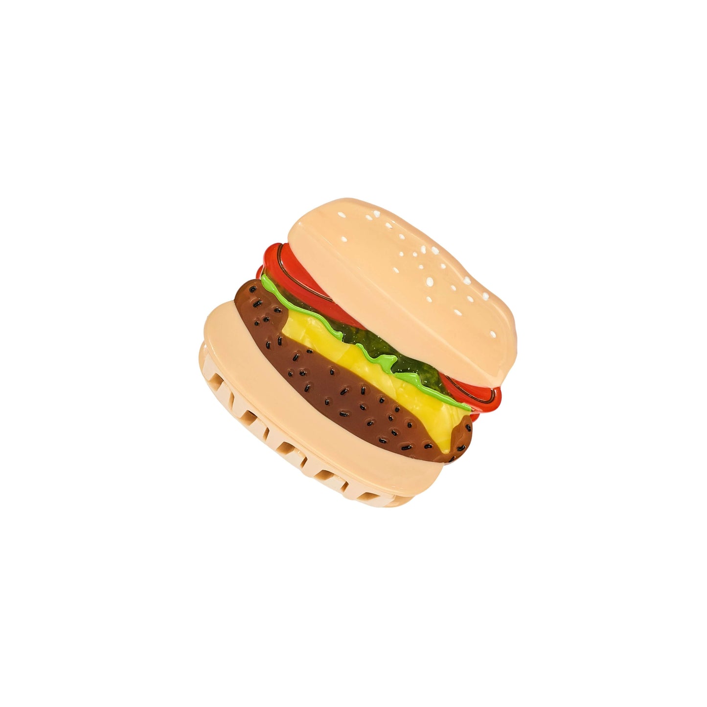 Mini Burger Acetate Hair Claw Clip