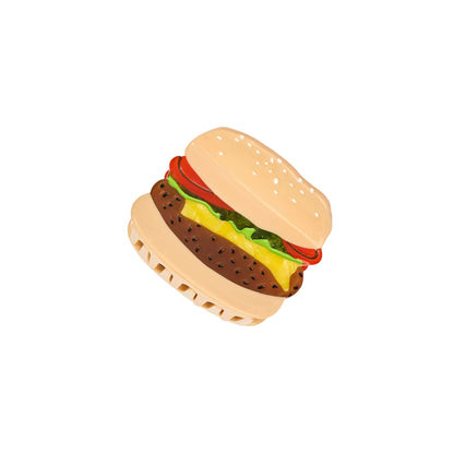 Mini Burger Acetate Hair Claw Clip